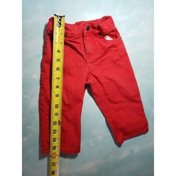 Polo Ralph Lauren Vintage Baby Unisex Cotton Pants Red Khaki 12 Months 12m GUC - Picture 5 of 6